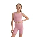 WELAKEN Girls 2 Piece Athletic Crop Tank Top and Biker Shorts Set