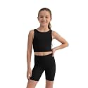WELAKEN Girls 2 Piece Athletic Crop Tank Top and Biker Shorts Set