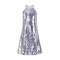 WELAKEN Girls Sparkly Sequin Dress Puff Sleeve for Kids Party Birthday