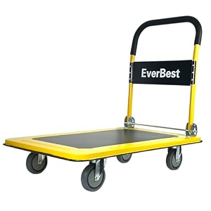 welbuilt 150 kg portable folding metal hand platform trolley for material handling  industrial cart with 360 rotating wheels for home amp warehouse use