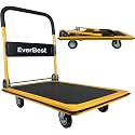 Welbuilt® 150 Kg Portable Folding Metal Hand Platform Trolley for Material Handling | Industrial Cart with 360° Rotating Wheels for Home &amp; Warehouse Use