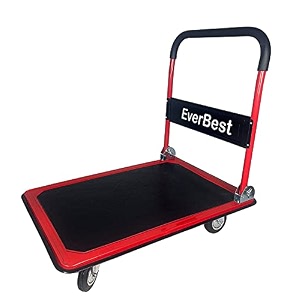 welbuilt 300 kg portable folding metal hand platform trolley for material handling  industrial cart with 360 rotating wheels for home amp warehouse use