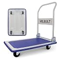 Welbuilt® 150 Kg Portable Folding Metal Hand Platform Trolley for Material Handling | 2-Year Warranty | Industrial Cart with 360° Rotating Wheels for Home &amp; Warehouse Use