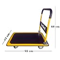 Welbuilt® EverBest® 300 Kg Portable Folding Metal Hand Platform Trolley for Material Handling | Industrial Cart with 360° Rotating Wheels for Home & Warehouse Use