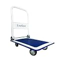 Welbuilt Foldable Portable Stainless Steel Platform Trolley with 360 Degree Swivel Wheels, (500 Kg Capacity Stainless Steel)