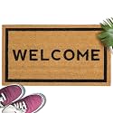 Welcome Front Door Mat 30x17 Inch Bold, Front Doormat Covered Porch Coir