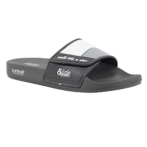 WELCOME Soft Mens Slippers Sliders with Cushion