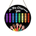 Welcome Sign for Classroom Door Decorations In This Classroom Welcome Door Hanger Sign Teacher Wooden Sign 12”x12” Classroom Welcome Door Sign for Elementary School Teacher Supplies