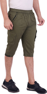 Welcy Solid Men Three Fourths