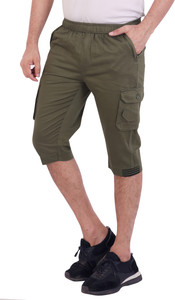 Welcy Solid Men Three Fourths