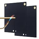Welding Blanket Fireproof, 12x12inch Soldering Heat Shield Mat for Torch, Flame Protector, Soldering Repairs with Hole for Pipe Soldering, 2pack Welding Pad for Plumbing
