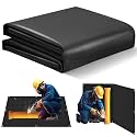 Welding Blanket Fireproof with Brass Grommets, Large Size 8' x 6', Black