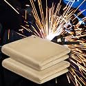 Welding Blanket - Heavy Duty Fiberglass Fireproof Blanket 2 Pack 4 x 6 inch 1022°F Heat Resistant Flame Retardant Protective Mat High Temp Insulation Fabric Blanket for Soldering Brazing Grill