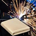 Welding Blanket - Heavy Duty Fiberglass Fireproof Blanket 4 x 6 inch 1022°F Heat Resistant Flame Retardant Protective Mat Thickened High Temp Insulation Fabric Blanket for Soldering Brazing Grill