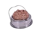 Silver 2In1 Stand Set Holder Stainless Steel Welding Soldering Solder Iron Tip Cleaner Cleaning Steel Brass Wire