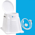 WELIMARK Indian to Western Toilet Converter with Faucet Pipe & Heavy-Duty Commode Chair
