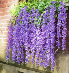 well art gallery artificial fake wisteria flower for home wedding decoration 4 pcs purple westeria artificial flower