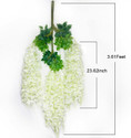 well art gallery Artificial fake wisteria flower for home wedding 4 pcs indoor outdoor decoration White Westeria Artificial Flower