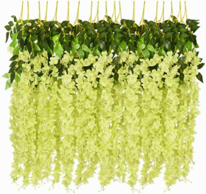 well art gallery artificial flower vine hanging garland hanging party garden outdoor decoration green westeria artificial flower 432 inch pack of 4 vine  creepers