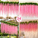 well art gallery Artificial Pink Wisteria Hanging