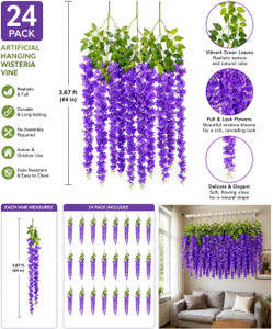 well art gallery Artificial Purple Wisteria Hanging