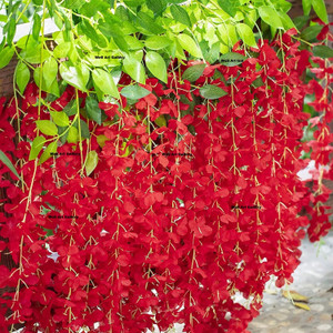 well art gallery artificial wisteria vine flower home party wedding decoration peach set of 6 red westeria artificial flower