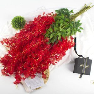 well art gallery artificial wisteria vine fake wisteria home party wedding decorpack of 4red red westeria artificial flower 432 cm pack of 4 vine  creepers