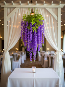 well art gallery artificial wisteria vine ratta for wedding party home decor purple pack of 12 purple westeria artificial flower