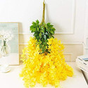 well art gallery Artificial Wisteria Vine Ratta for Wedding Party Home Decor (Yellow) Pack of 12 Yellow Westeria Artificial Flower