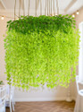 well art gallery Artificial Wisteria Vine Ratta Flowers Wedding Party Home Indoor Decor 4 Green Green Westeria Artificial Flower