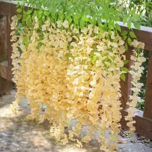 well art gallery beige westeria artificial flower