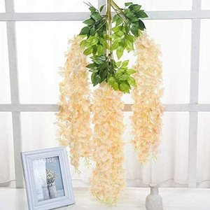well art gallery beige westeria artificial flower