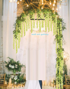 well art gallery green westeria artificial flower