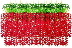 well art gallery red westeria artificial flower