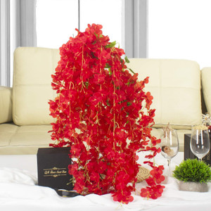 well art gallery red westeria artificial flower
