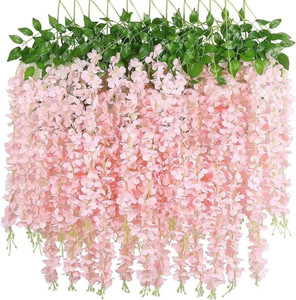 well art gallery well art gallery wisteria artificial hanging flowers for wall hanging decoration pink green westeria artificial flower