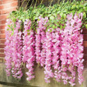 well art gallery Pink, Green Westeria Artificial Flower
