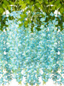 well art gallery Wisteria Artificial Hanging Flowers for Wall Hanging Decoration Clear Westeria Artificial Flower