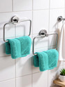 Well Set Nepkin Ring/ Holder/Hanger/Bathroom Accessories 7 inch 1 Bar Towel Rod (Stainless Steel Pack of 2)