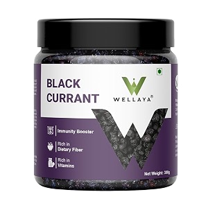 wellaya premium dried black currant - 300gm  healthy amp tasty whole black current  rich in vitamin k high in nutrients amp antioxidants  delicious amp healthy snack  gluten-free snacking