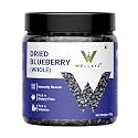 WELLAYA Premium Dried Blueberries 400g | Whole Dry Fruit | Rich in Antioxidants, Calcium & Vitamin K | Healthy Vegan Snack