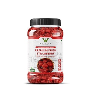 wellaya premium dried strawberry - 1kg  100 natural dehydrated strawberries  high in vitamin c nutrients amp other anti-oxidants  healthy and tasty whole amp dried strawberries