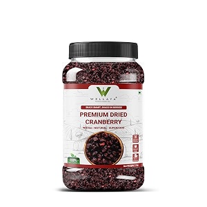 wellaya premium dried whole cranberries - 1kg  no fat and low calories  high nutrient and antioxidant cranberry whole superfood berries