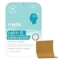 Wellbeing Nutrition Melts Calm & Relaxation | Pure Ashwagandha KSM66, L-theanine, Magnesium, Saffron & Chamomile | Natural Stress & Anxiety Relief, Uplift Mood & Reduce Cortisol, 30 Oral Strips