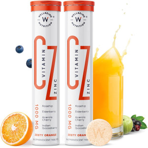 wellbeing nutrition vitamin c  zincnatural and organic immunity booster100 rda1000mg vitamin c