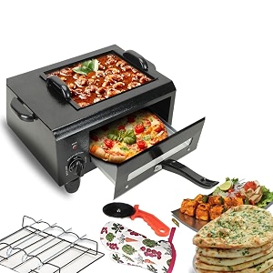 wellberg versatile 16-inch electric tandoor  2200w power high-capacity stainless steel element for grilling and baking 2in1 tandoor
