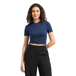 Wellbi Womens Bamboo Crop Top Soft