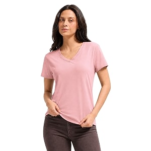 Wellbi Womens Bamboo V-Neck T-Shirt Ultra