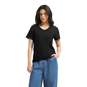 Wellbi Womens Bamboo V-Neck T-Shirt Ultra