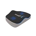 WELLGIVER Coccyx Cloudy Chair Cushion Tailbone Pillow for Sitting - Nonslip Orthopaedic Seat Cushion for Car Seat, Memory Foam Sciatica, Lower Back Pain Relief (OrthoMax - Black &amp; Grey Cover)